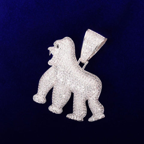 Hip Hop Moissanite Diamond Gorilla Men's Pendant