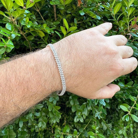 Micro Prong Miami Cuban Link Moissanite Bracelet