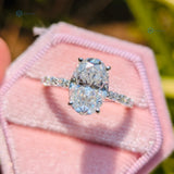 White Gold Oval Cut Lab Grown Diamond Wedding Ring