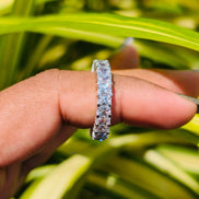 Lab Grown Radiant Cut Full Eternity Wedding Band For Women