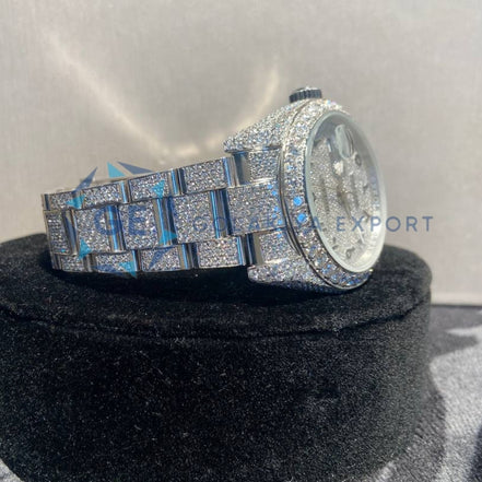 Automatic Fully Iced Out Moissanite Men's Watch