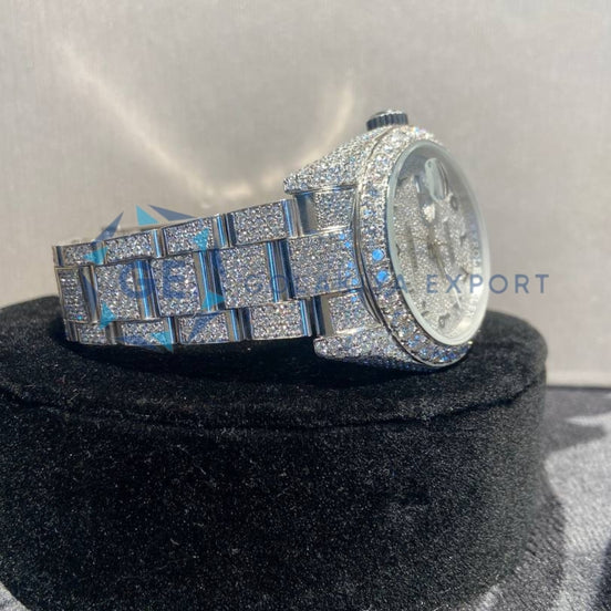 Automatic Fully Iced Out Moissanite Men's Watch