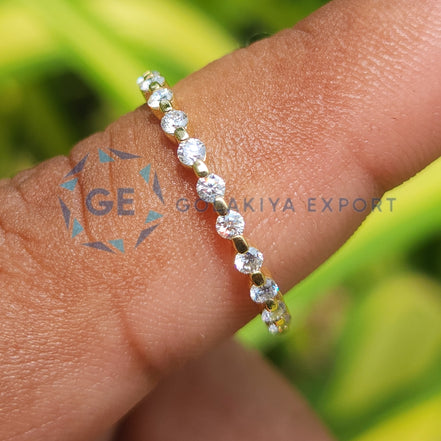 Full Eternity Round Cut Lab Diamond Wedding Band