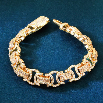 Byzantine Hip Hop Luxury Moissanite Men's Bracelet