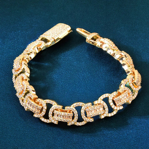 Byzantine Hip Hop Luxury Moissanite Men's Bracelet