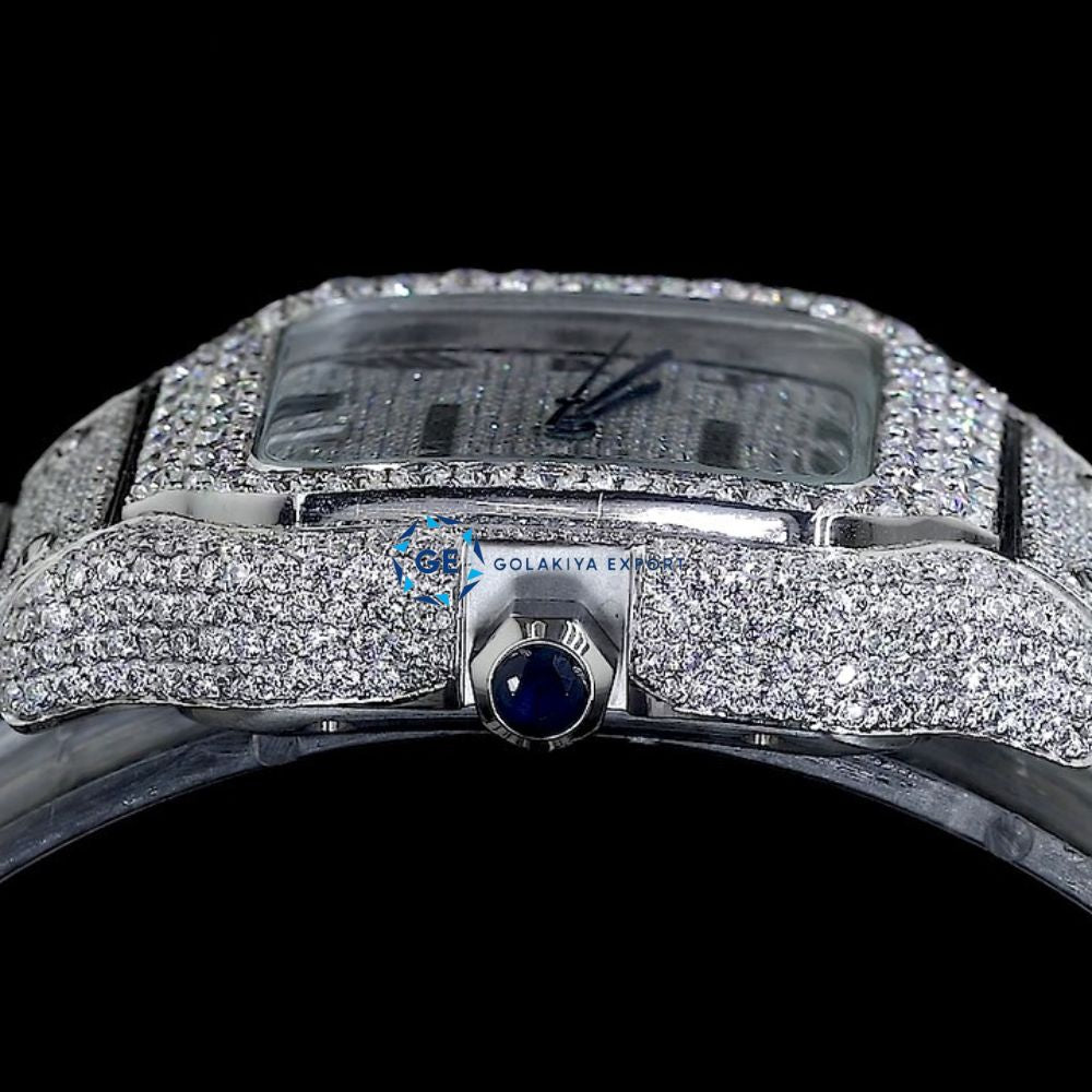 Exclusive Automatic Full White Bust Down Hip Hop Watch