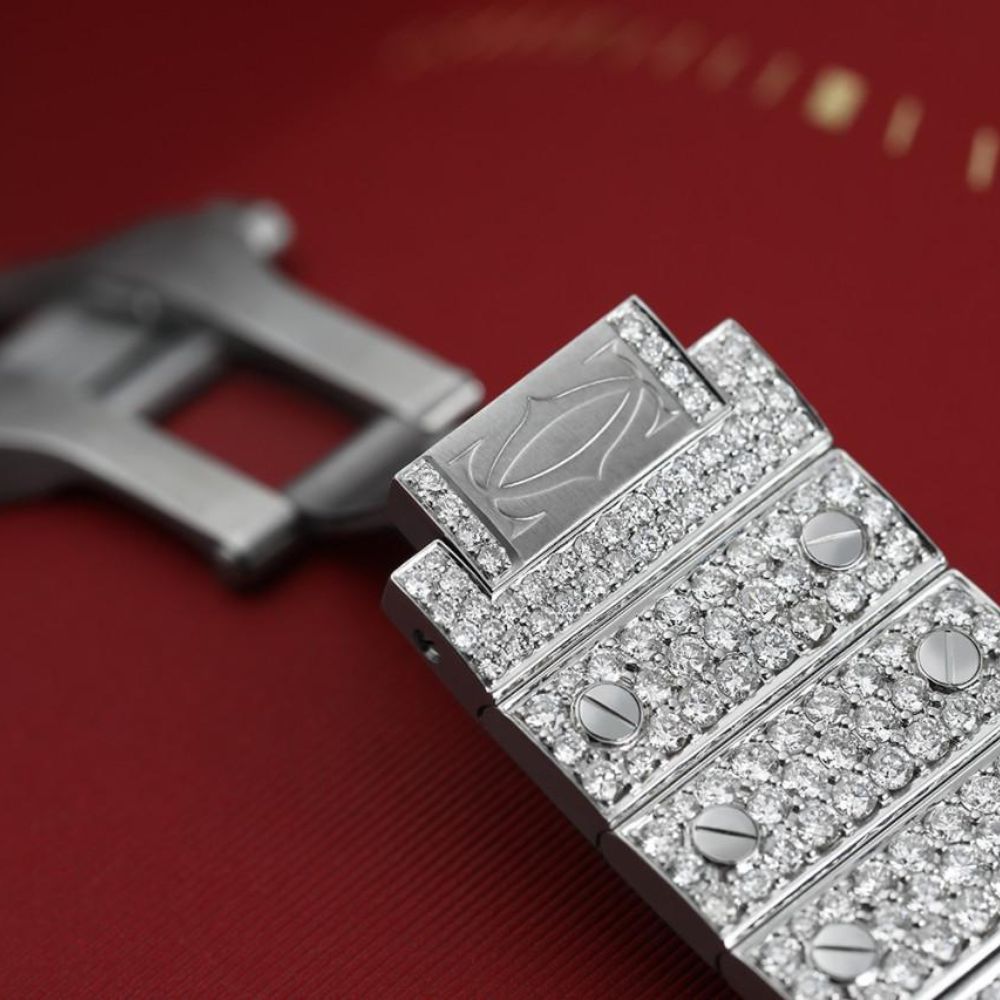 Dual Tone Moissanite Luxury Watch For Men's
