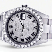 Date Just Moissanite Luxury Iced Out Fancy Watch