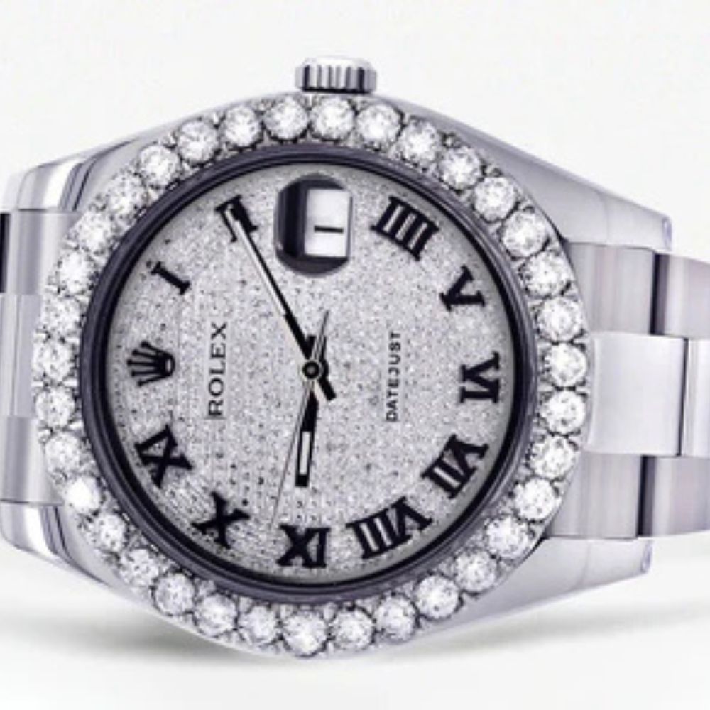 Date Just Moissanite Luxury Iced Out Fancy Watch