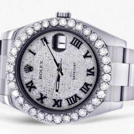 Date Just Moissanite Luxury Iced Out Fancy Watch