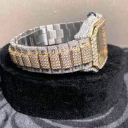Elegant Look Arabian Style Fully Moissanite Hip Hop Watch