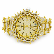 Moissanite Vintage Leaf Style Hip Hop Men's Watch Unique Luxury Watch
