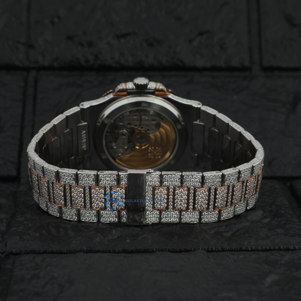 Automatic Moissanite Dual Tone Watch