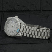 Day Date Iced Out Moissanite Full White Luxury Watch
