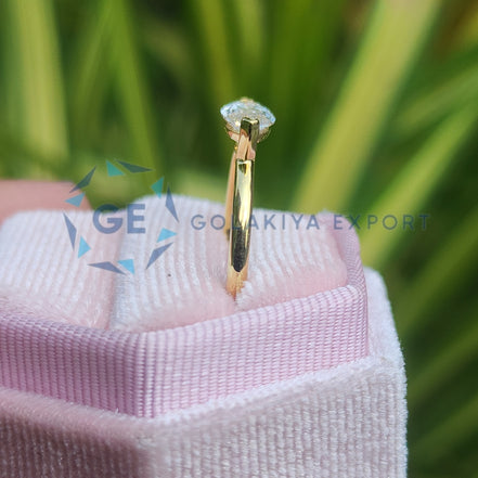 East To West Marquise Cut Solitaire Lab Grown Diamond Ring