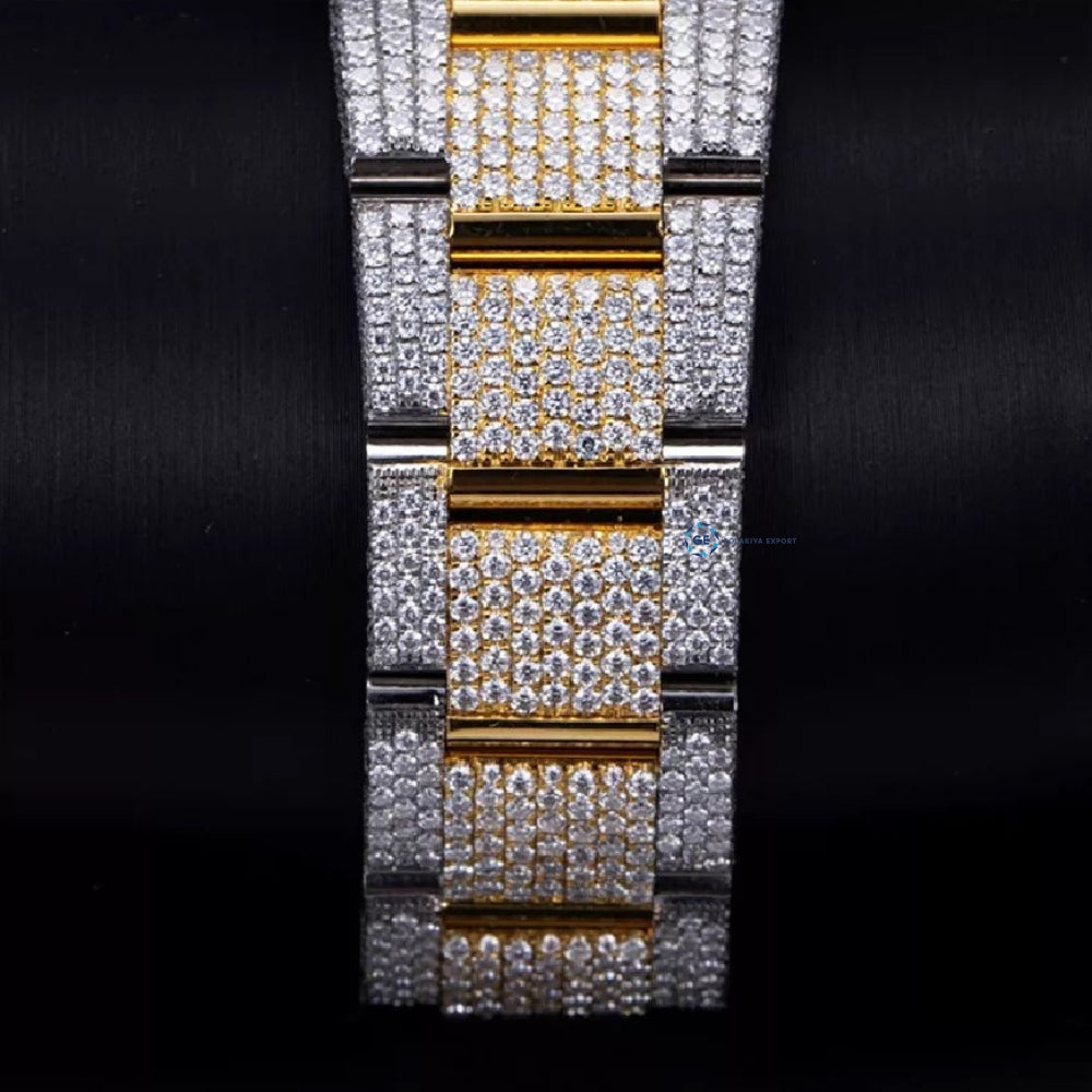 Elegant & Luxury Dual Tone Moissanite Men's Watch
