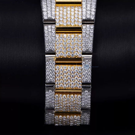 Elegant & Luxury Dual Tone Moissanite Men's Watch