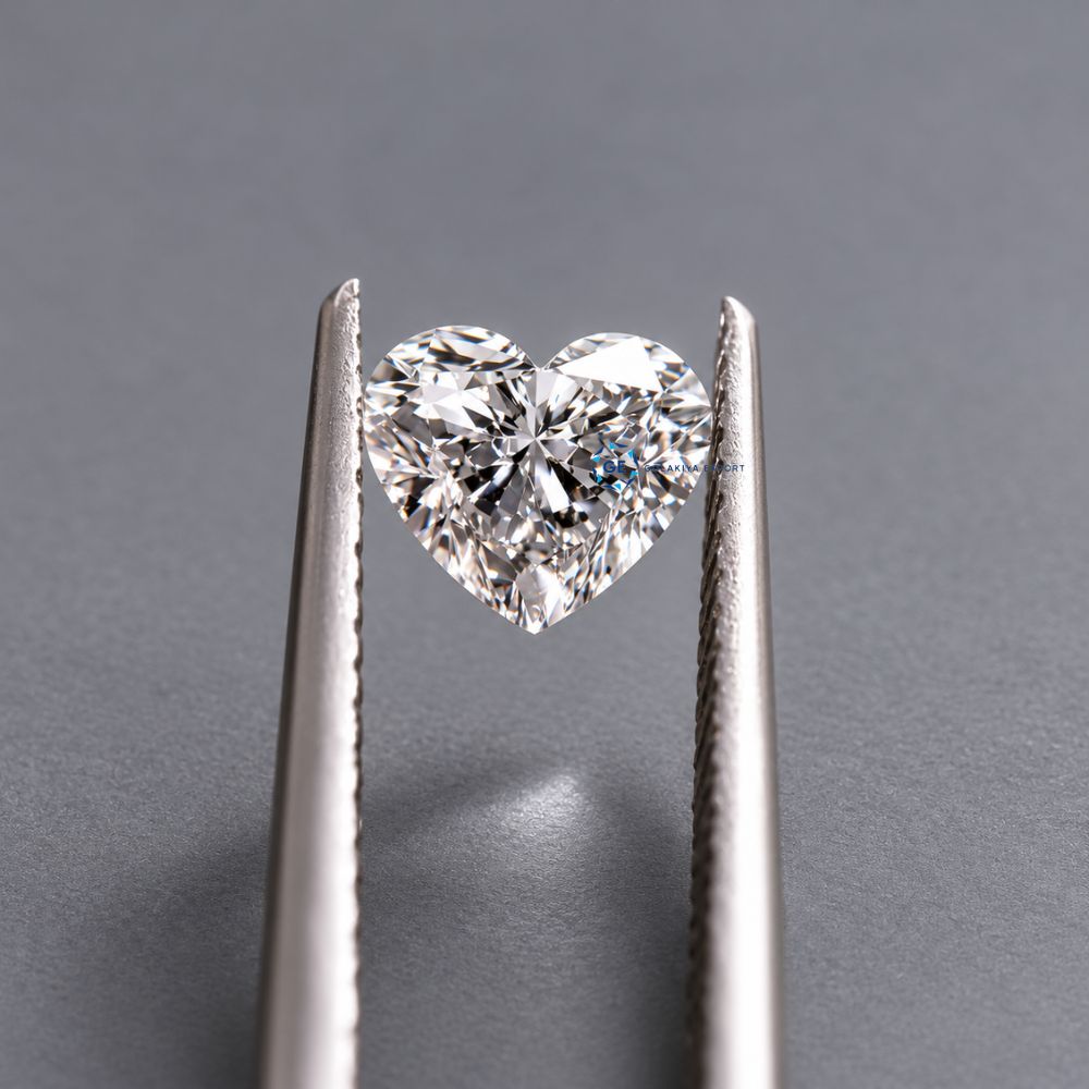 F- VS1 Clarity Heart Cut Lab Grown Diamond, Heart Shaped Diamond