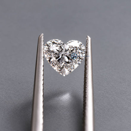 F- VS1 Clarity Heart Cut Lab Grown Diamond, Heart Shaped Diamond