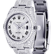 Fully Iced Out Moissanite Date Just Hip Hop Watch