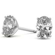 Oval Cut Moissanite Stud Earrings Gift For Her