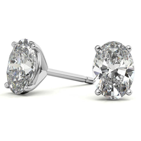 Oval Cut Moissanite Stud Earrings Gift For Her