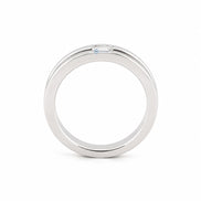 Emerald Cut Moissanite Bezel Set Solitaire Men's Ring