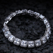 925 Sterling Silver Glacier Clustered Tennis Bracelet