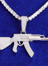 Moissanite Diamond Rifle Pendant Gift For Men's