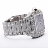 Arabic Dial Moissanite Automatic Full White Wrist Watch