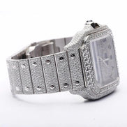 Arabic Dial Moissanite Automatic Full White Wrist Watch