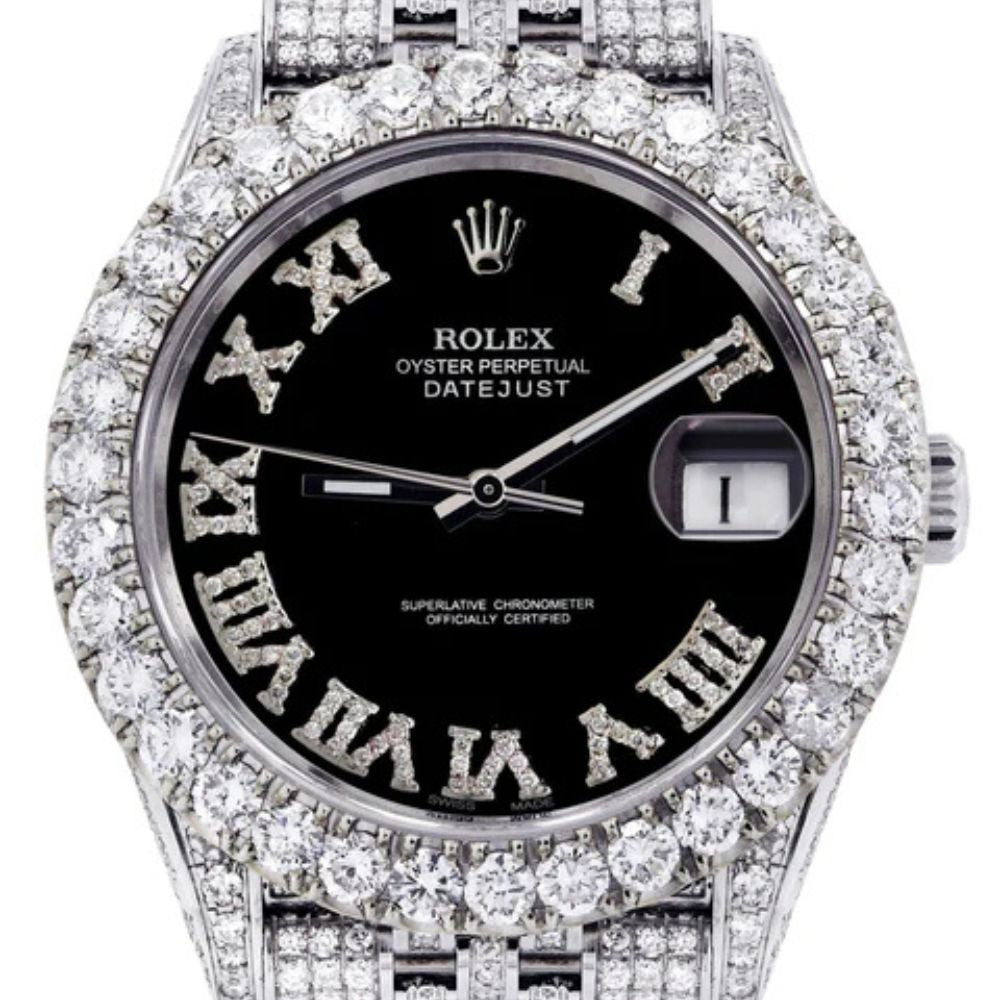 Black Moissanite Diamond Unique Style Luxury Watch