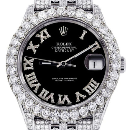 Black Moissanite Diamond Unique Style Luxury Watch