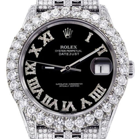 Black Moissanite Diamond Unique Style Luxury Watch