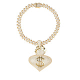 Money Bag Symbol Moissanite Pendant Necklace
