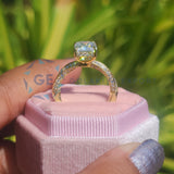 2.5CT Radiant Cut Twisted Band Anniversary Ring