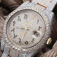 Datejust Moissanite Diamond Dual Tone Watch