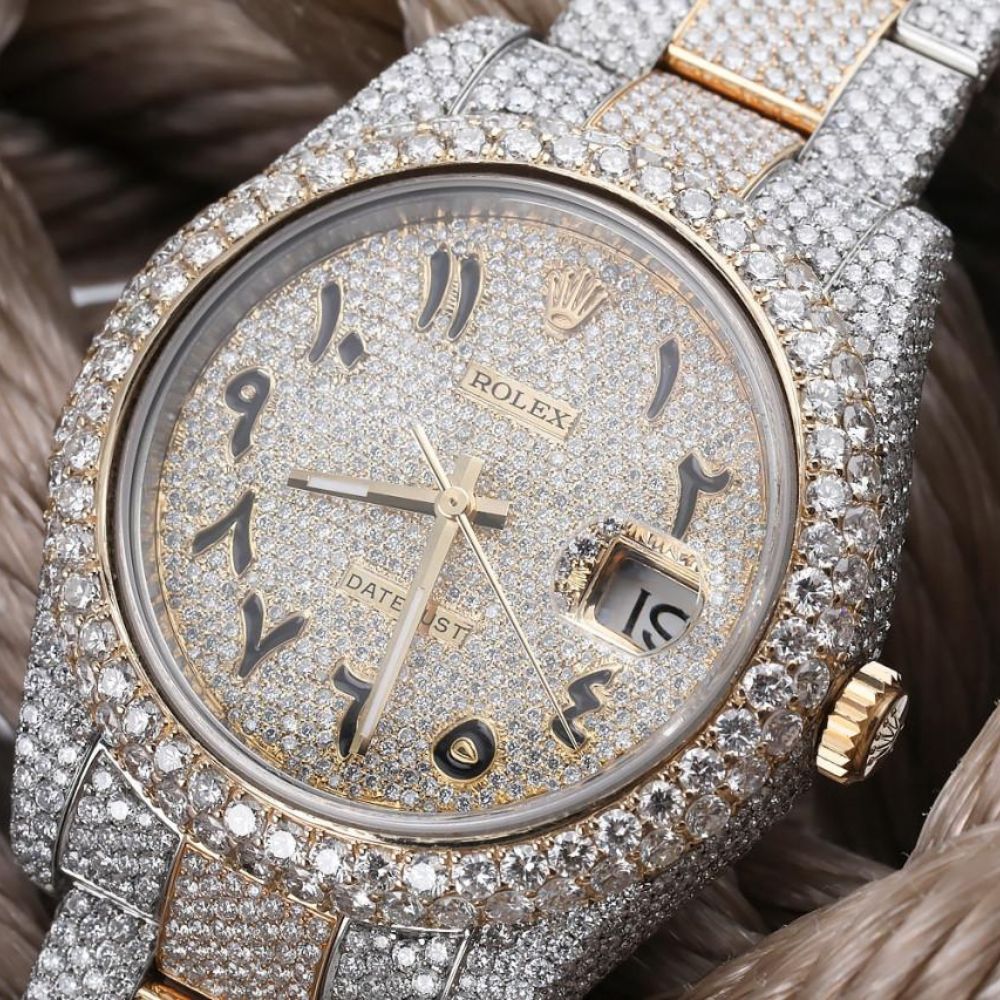 Datejust Moissanite Diamond Dual Tone Watch