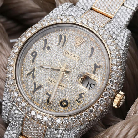 Datejust Moissanite Diamond Dual Tone Watch
