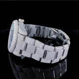 Full Iced Out Green Dial Moissanite Wrist Watch