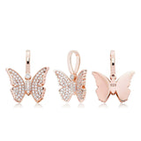 925 Sterling Silver Moissanite Diamond Butterfly Pendant