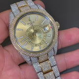 Datejust Dial Moissanite Dual Tone Luxury Watch