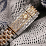 Handcrafted Dual Tone Automatic Moissanite Watch