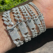Classic Miami Cuban Link Moissanite Bracelet Iced Out