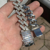 Baguette Moissanite Miami Cuban Link Bracelet