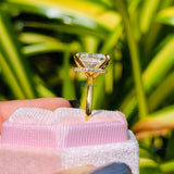 Oval Cut Lab Grown Diamond Hidden Halo Wedding Ring