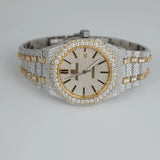 D Color Bust Down Stainless Steel Hip Hip Watch