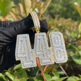 925 Sterling Silver Moissanite Diamond Luxury Iced Out Pendant