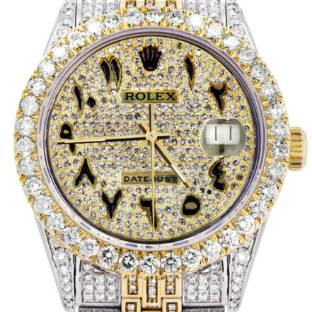 Dual Tone Expensive Moissanite Rapper Style Watch