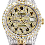 Dual Tone Expensive Moissanite Rapper Style Watch